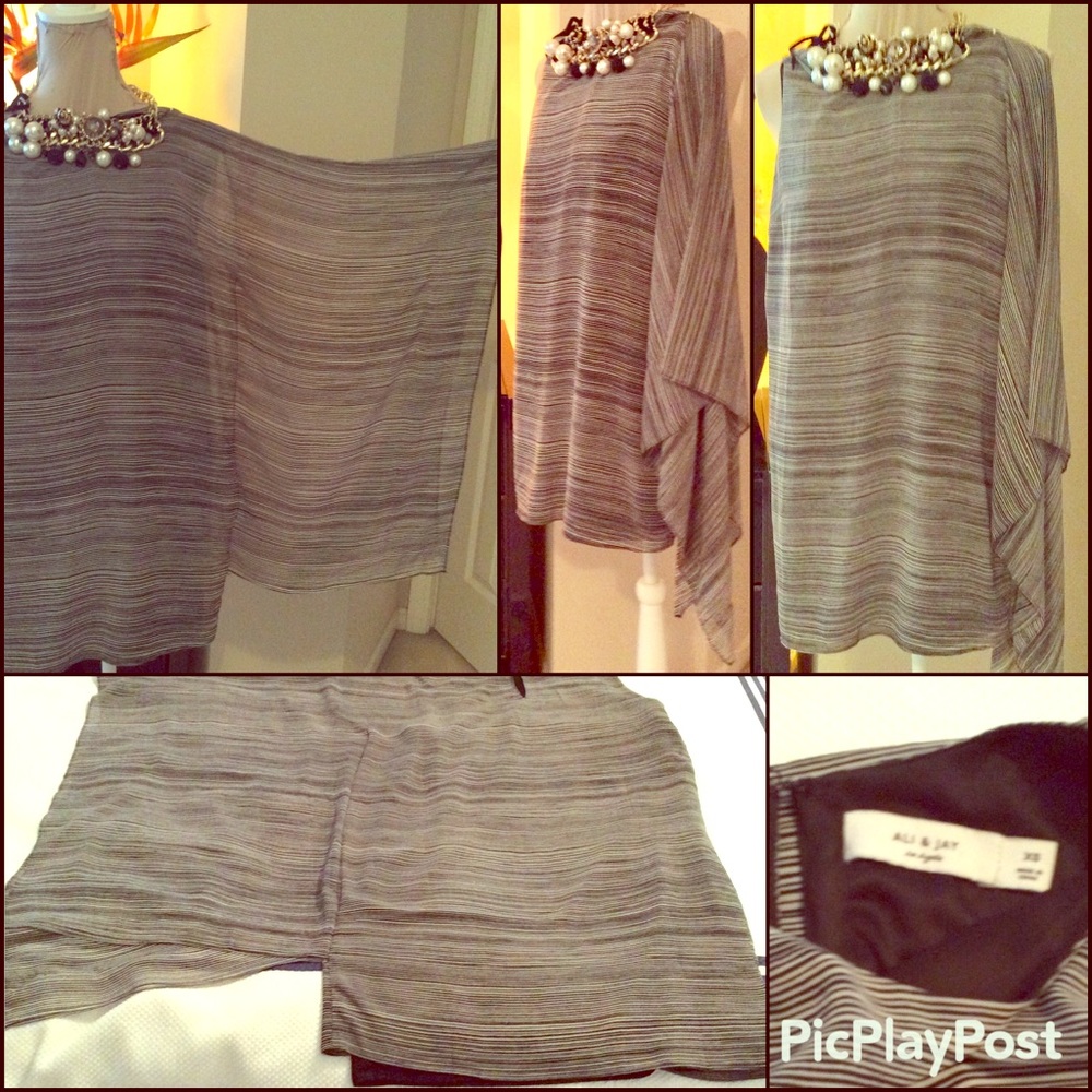 Ali & Jay Dress,Black& White stripe,  SZ.XS NWOT